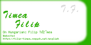 timea filip business card